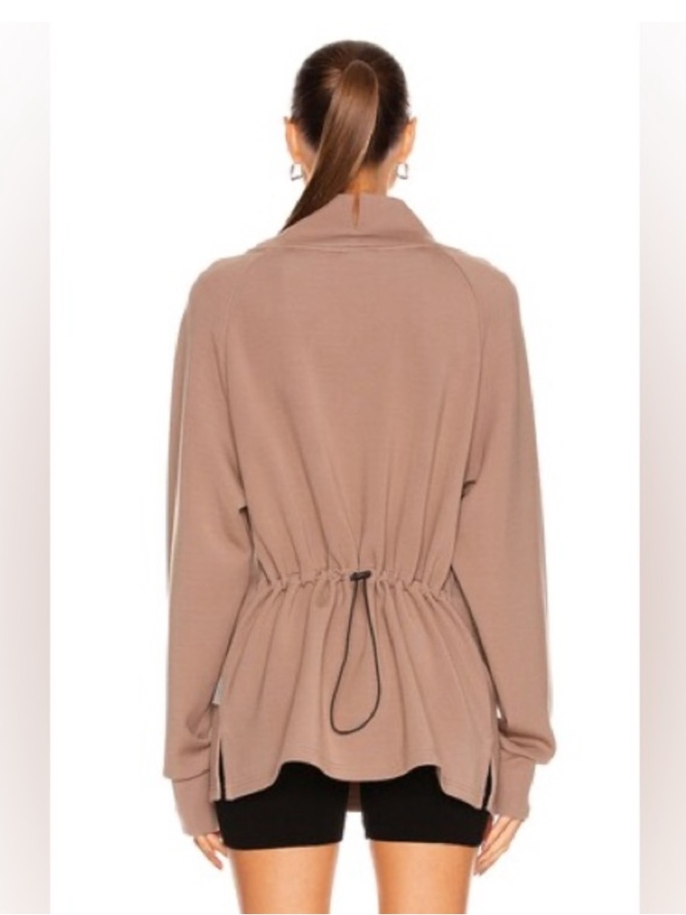 Varley Arcola Mock Neck Pullover Oversized Cinched Waist Sweatshirt Womens Small
